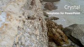  Presentation with scenic views - PPT theme consisting of scenic-views-of-the-coast background and a gray colored foreground