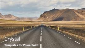  Presentation with scenic views - Cool new slide deck with scenic-views-of-the-ring backdrop and a gray colored foreground