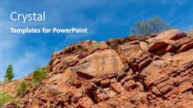  Presentation with scenic views - Slide set featuring scenic views of the utah mountain range near kanab utah background and a teal colored foreground