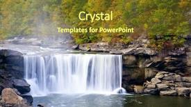  Presentation with falls - Presentation theme enhanced with scenic waterfall - cumberland falls background and a  colored foreground