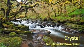  Presentation with irish - Audience pleasing PPT theme consisting of scenic waterfall - irish creek of clare glens backdrop and a tawny brown colored foreground