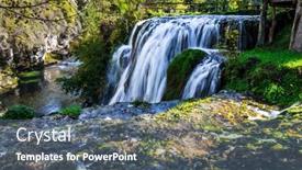  Presentation with croatia - Theme enhanced with scenic-waterfall-cascades background and a ocean colored foreground