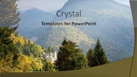  Presentation with road yellow - Amazing slide set having scenic-winding-mountain-road backdrop and a light blue colored foreground