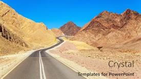  Presentation with desert - Slide deck enhanced with scenic-winding-road-through background and a coral colored foreground