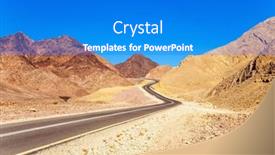  Presentation with international - Amazing PPT theme having scenic-winding-road-through backdrop and a cobalt blue colored foreground