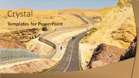  Presentation with scenic - Slide set enhanced with scenic-winding-road-to-eilat background and a yellow colored foreground