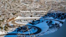  Presentation with moab - PPT layouts having scenic-windy-mountain-road background and a gray colored foreground