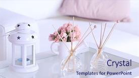  Presentation with air - PPT theme featuring scent - room air refreshers and decorations background and a sky blue colored foreground