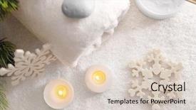  Presentation with treatment - Slide deck having scent - spa treatment with christmas decorations background and a lemonade colored foreground