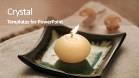  Presentation with scented candle - Amazing slide deck having scented candle burning backdrop and a coral colored foreground