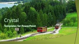  Presentation with railway - Slide set enhanced with schafberg-railway-a-gauge-cog background and a tawny brown colored foreground