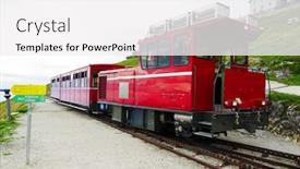  Presentation with railway - Presentation theme featuring schafberg-railway-a-gauge-cog background and a white colored foreground