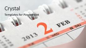  Presentation with february - Presentation theme featuring schedule appointment - february of 2013 calendar background and a white colored foreground