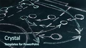  Presentation with basketball - Beautiful theme featuring scheme basketball game on blackboard backdrop and a navy blue colored foreground