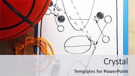  Presentation with basketball - Amazing PPT theme having scheme basketball game on sheet backdrop and a white colored foreground