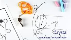  Presentation with basketball - Slides featuring scheme basketball game on sheet background and a sky blue colored foreground