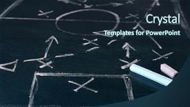  Presentation with game - Audience pleasing slide deck consisting of scheme football game on blackboard backdrop and a wine colored foreground