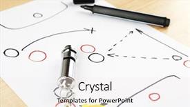  Presentation with game - Presentation theme having scheme football game on sheet background and a  colored foreground