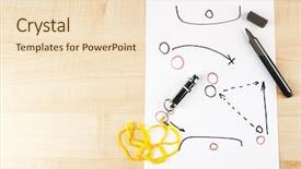  Presentation with game - Cool new PPT theme with scheme football game on sheet backdrop and a lemonade colored foreground