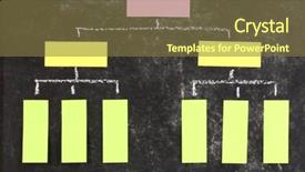  Presentation with colorful - Slide set having scheme made of colorful sticky background and a  colored foreground