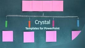  Presentation with flower border colorful made - Slide deck with scheme made of colorful sticky background and a  colored foreground