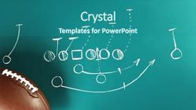  Presentation with tactics - Slides featuring defensive tactics - scheme of american football game background and a ocean colored foreground
