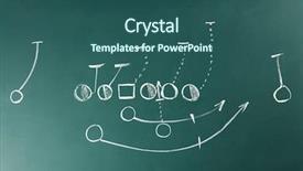  Presentation with american football - PPT theme enhanced with scheme of american football game background and a ocean colored foreground