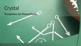  Presentation with tactics - Beautiful PPT theme featuring defensive tactics - scheme of american football game backdrop and a mint green colored foreground