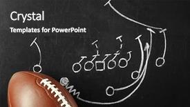  Presentation with game - Presentation theme having scheme of football game background and a dark gray colored foreground