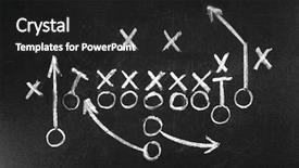  Presentation with chalkboard - Presentation design with scheme of football game background and a dark gray colored foreground