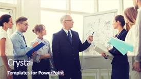  Presentation with team planning - Beautiful slide set featuring schemes - people planning and strategy concept backdrop and a navy blue colored foreground