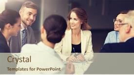  Presentation with team planning - Audience pleasing slide set consisting of schemes - people planning strategy and corporate backdrop and a cream colored foreground