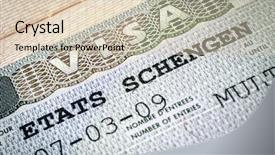  Presentation with focus - Amazing presentation theme having schengen visa focus on visa backdrop and a lemonade colored foreground