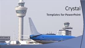  Presentation with airport - Audience pleasing theme consisting of schiphol airport with airplane landing in the netherlands backdrop and a lemonade colored foreground