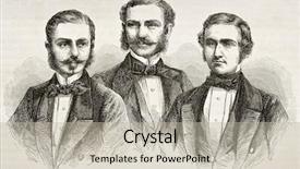  Presentation with old - Colorful slides enhanced with schlagintweit brothers old engraved portraits backdrop and a mint green colored foreground