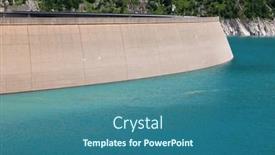  Presentation with glacier - Slide deck enhanced with schlegeisspeicher-glacier-reservoir-in-austria background and a ocean colored foreground