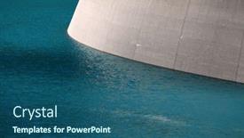  Presentation with glacier - Slides with schlegeisspeicher-glacier-reservoir-in-austria background and a ocean colored foreground