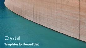  Presentation with glacier - Slide set consisting of schlegeisspeicher-glacier-reservoir-in-austria background and a ocean colored foreground