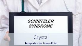  Presentation with disease - Presentation design featuring schnitzler-syndrome-doctor-with-rare background and a sky blue colored foreground