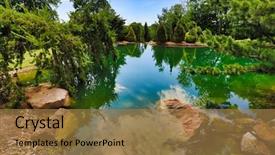  Presentation with abstract gardens - Colorful slides enhanced with schnormeier gardens in gambier ohio backdrop and a coral colored foreground