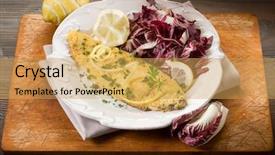  Presentation with post apocalypse sole survivor - PPT theme with schol - breaded sole with chicory salad background and a yellow colored foreground