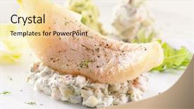  Presentation with avocado - PPT layouts with schol - fish fillet with avocado cream background and a lemonade colored foreground