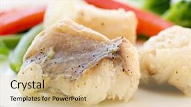  Presentation with devil - PPT layouts with schol - sea devil with vegetable background and a coral colored foreground