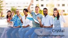  Presentation with international education - Cool new PPT layouts with scholar - education international and people concept backdrop and a teal colored foreground