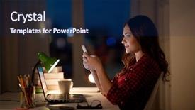  Presentation with technology and education - Cool new PPT theme with scholar - education technology communication overwork backdrop and a navy blue colored foreground