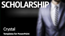  Presentation with scholarship - Cool new PPT theme with scholarship written on a board backdrop and a black colored foreground