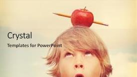  Presentation with school shooting - Colorful PPT theme enhanced with scholastic - back to school concept pencil backdrop and a lemonade colored foreground