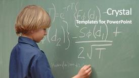  Presentation with advanced - PPT theme featuring scholastic - nine year old boy doing background and a gray colored foreground