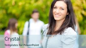  Presentation with awarding for students - Theme having scholastic - students in a park background and a  colored foreground