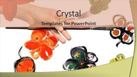  Presentation with scholl - Cool new presentation with scholl - painter's hand who is painting backdrop and a coral colored foreground